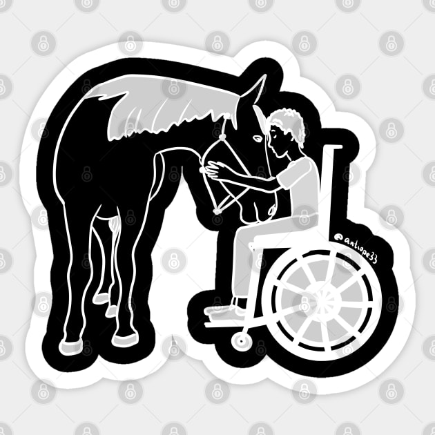 Love my therapy horse 2 Sticker by Antiope